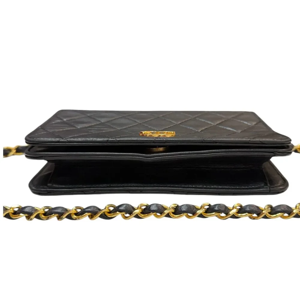 CHANEL Black Lambskin Full Flap Chain Bag - Picture 5 of 8